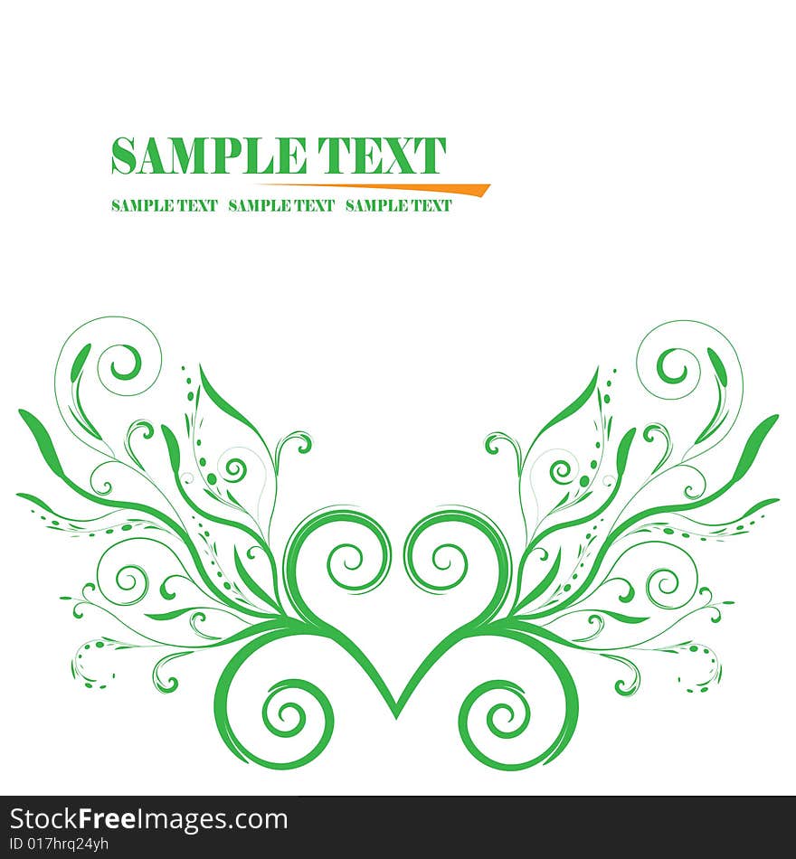 Green and white floral banner vector