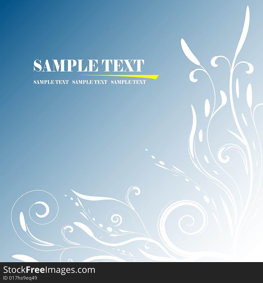 Blue and white floral banner vector