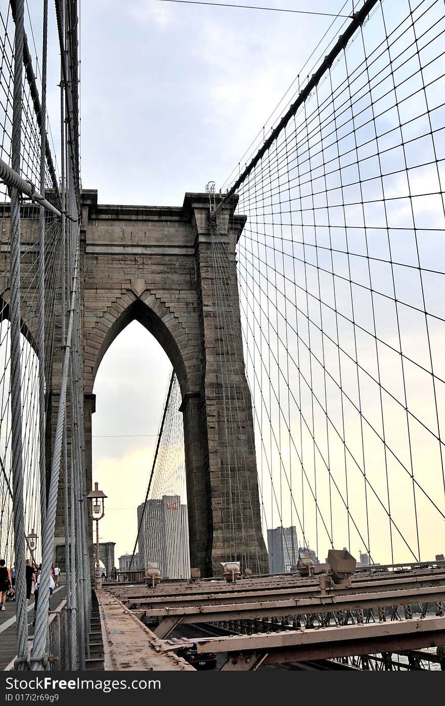 Brooklyn bridge close up