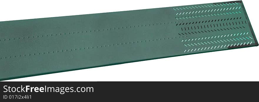 Professional green textured diving board with clipping path. Professional green textured diving board with clipping path