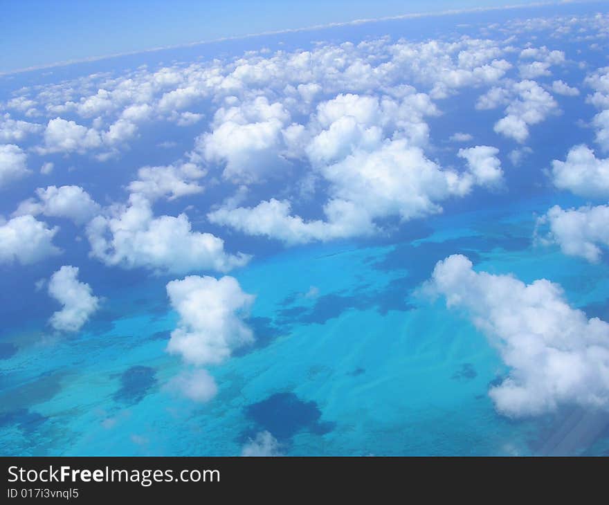 Picture of the horizon from a commercial plane. Picture of the horizon from a commercial plane