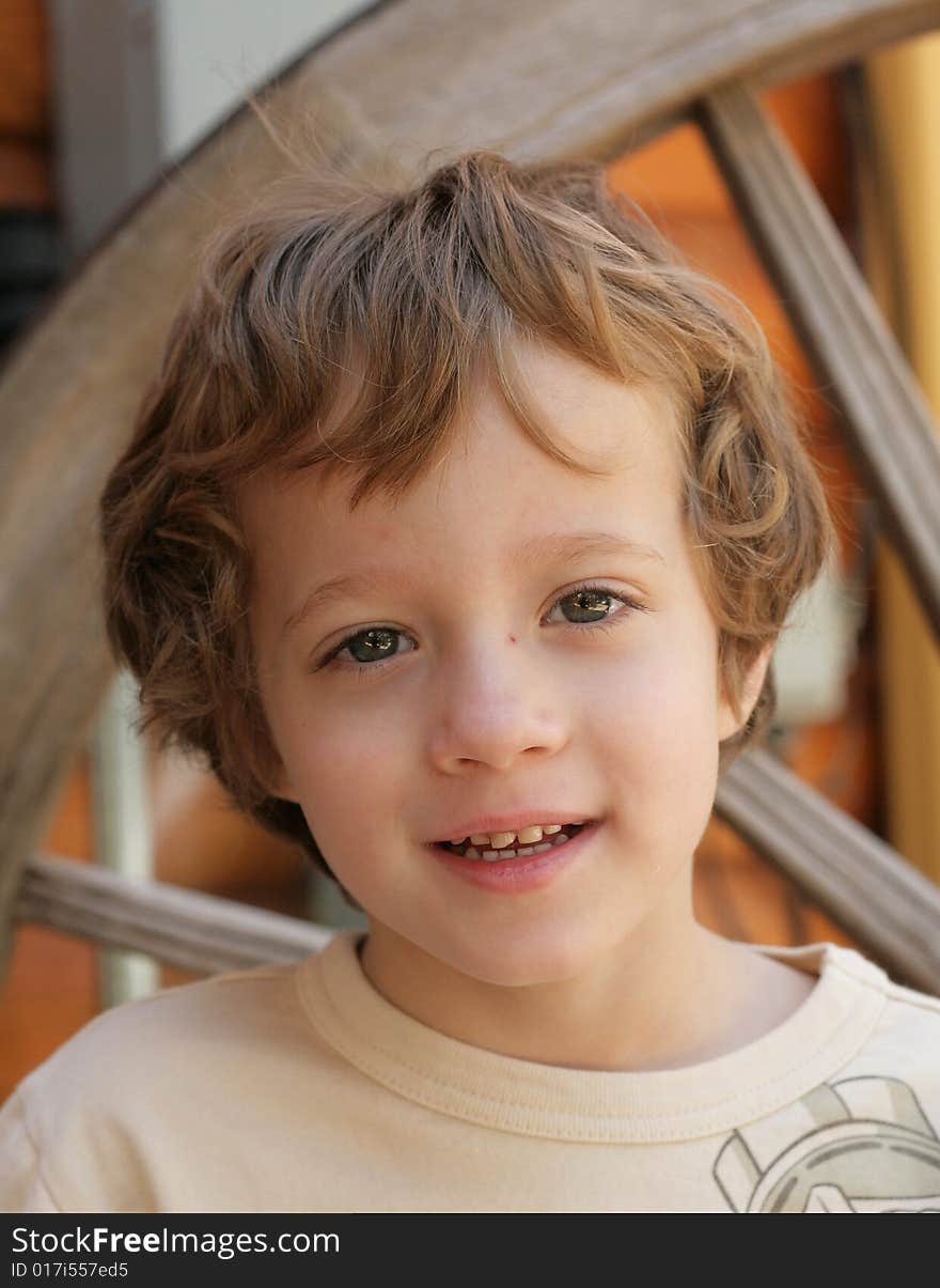 Close up portrait of a four year old boy. Close up portrait of a four year old boy