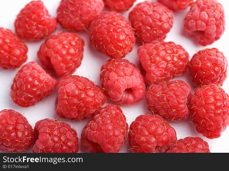 Fresh raspberries background