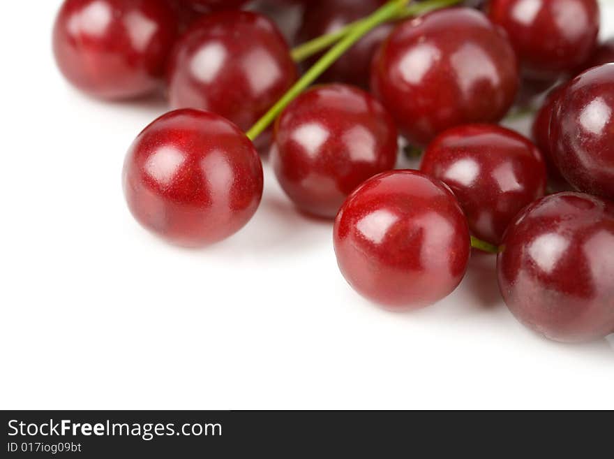 Sweet cherries isolated