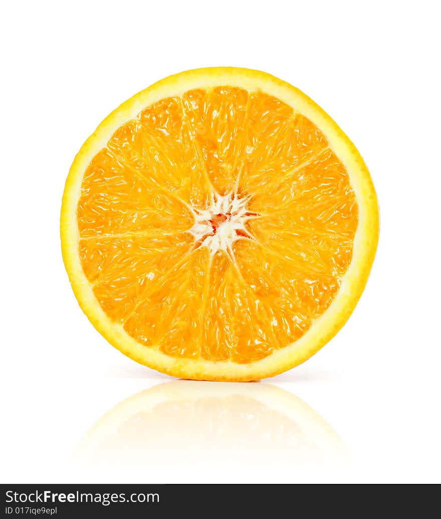 Citrus Orange Fruit Isolated On White