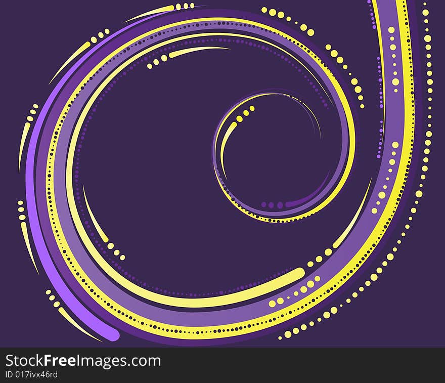 Abstract violet background with waves. Vector illustration