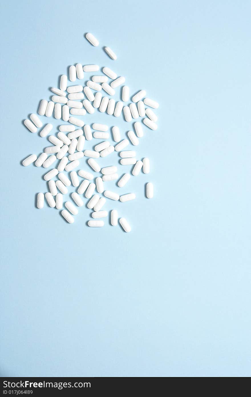 Pills spilled on a table