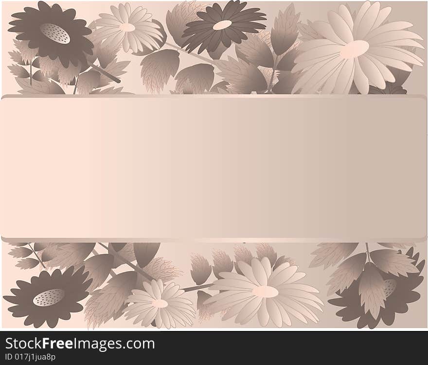 Grey floral frame