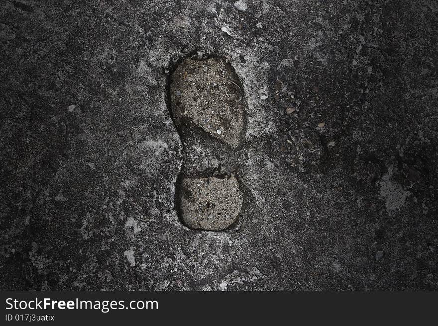 Picture of footprint, abstract background