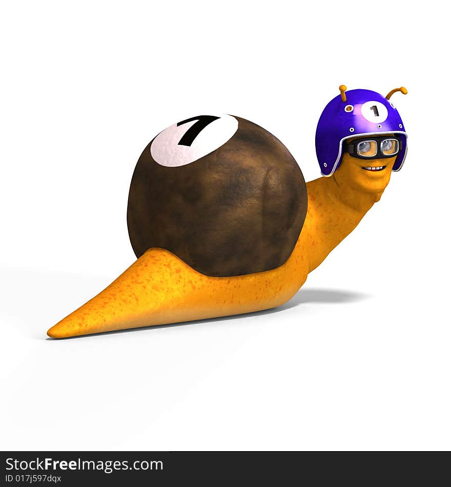 Cartoon Racing Snail