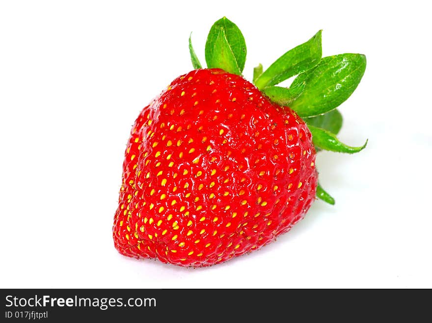 Fresh  strawberries isolated on white background