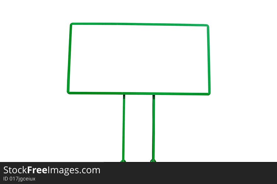 Advertising billboard on white background