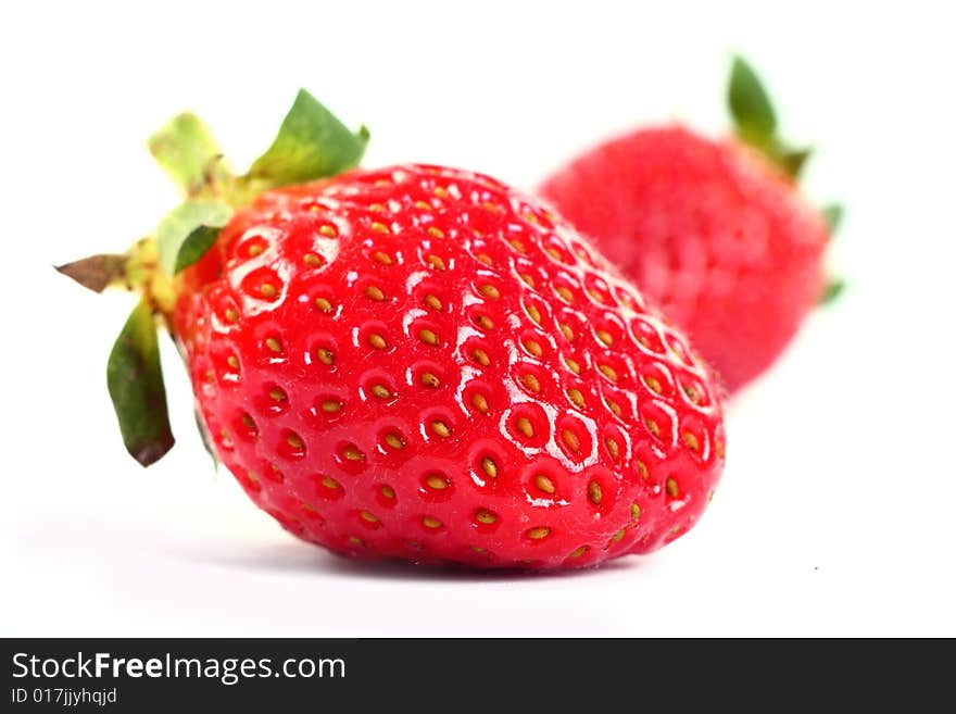 Strawberries On White Background