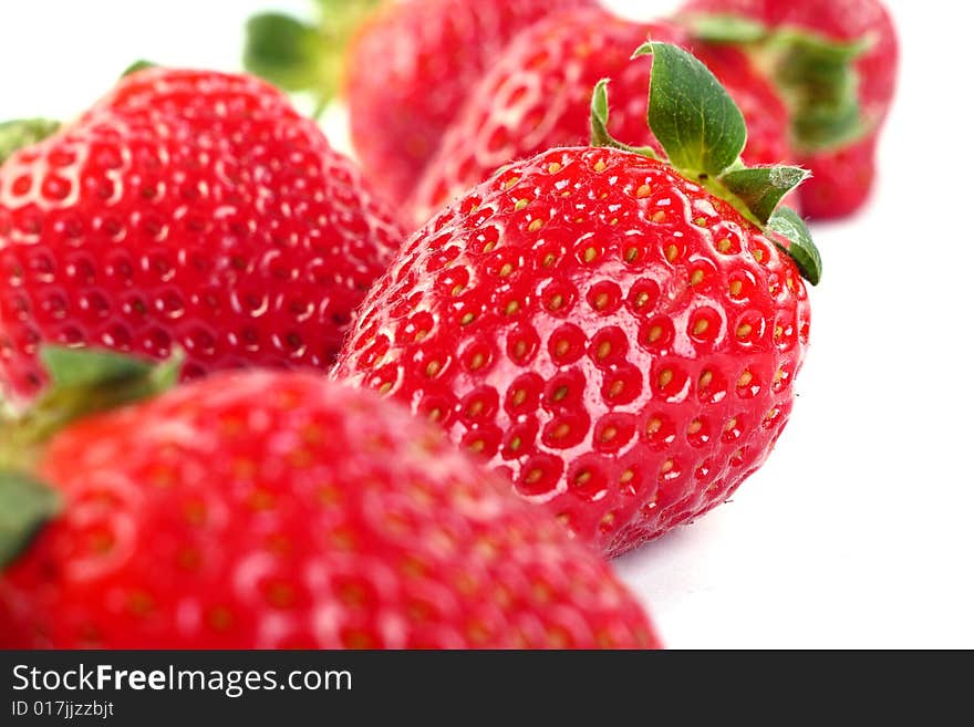 Isolated fruits - Strawberries on white background