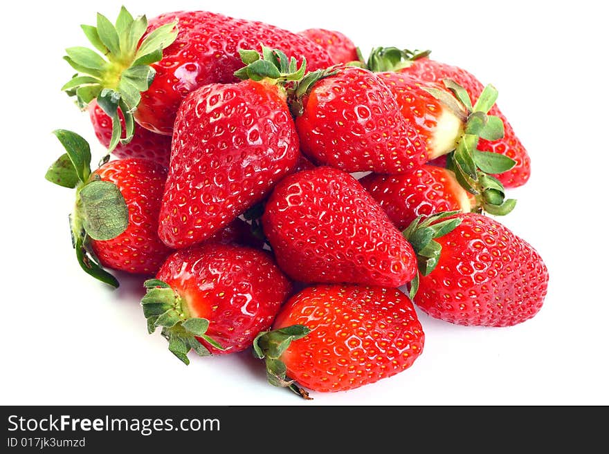 Strawberries On White Background