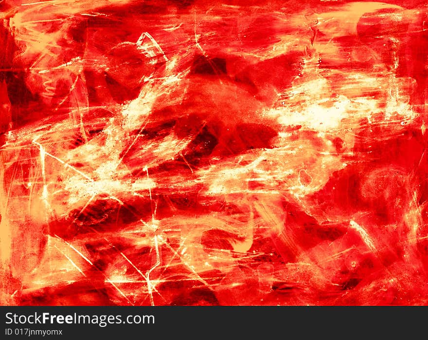 Abstract background with red stains