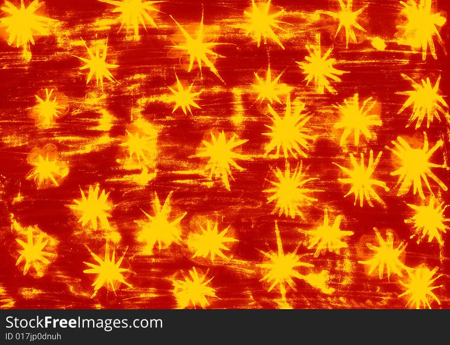 Abstract background with yellow stars