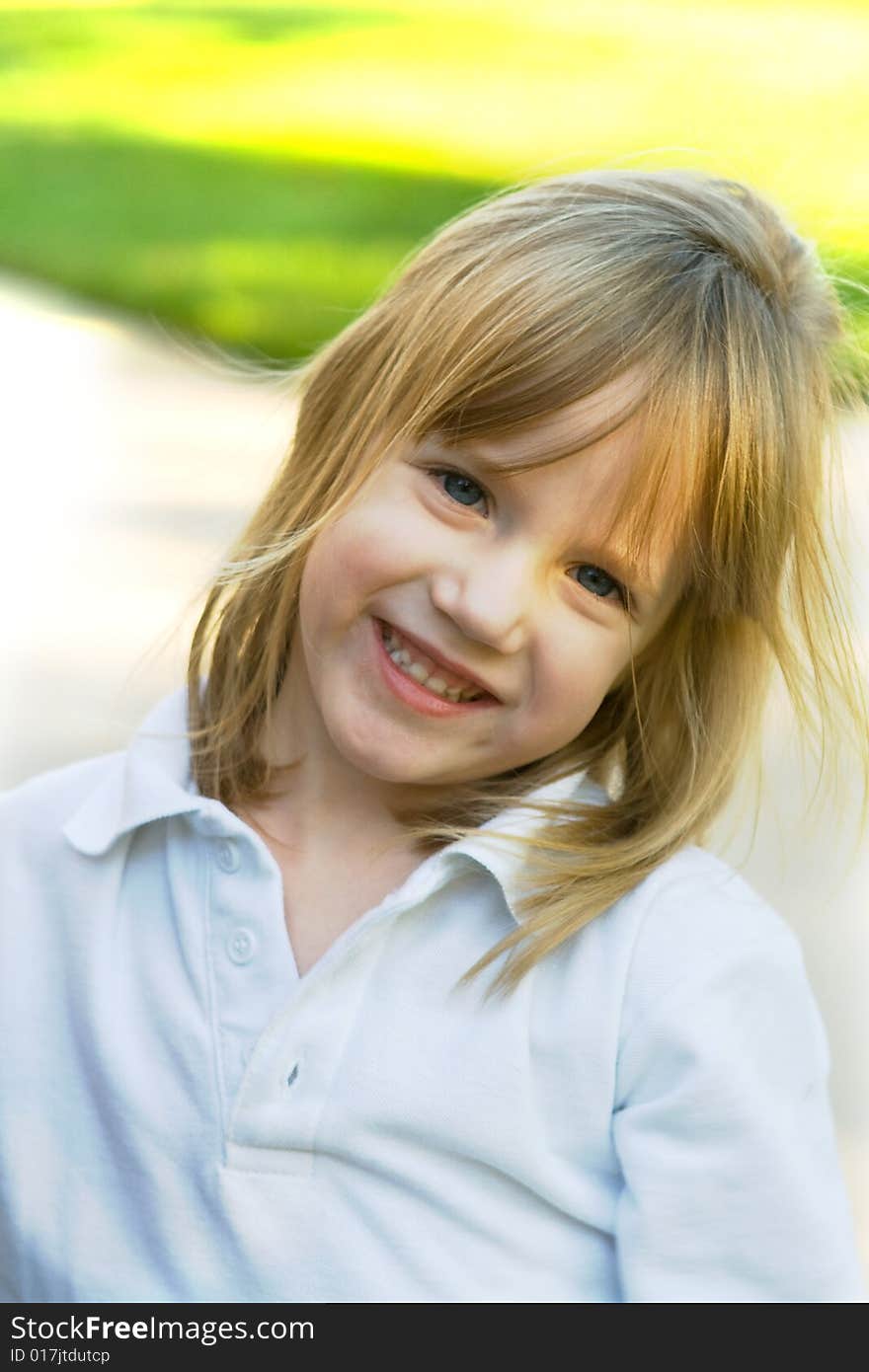 Close up portrait of a four year old girl. Close up portrait of a four year old girl