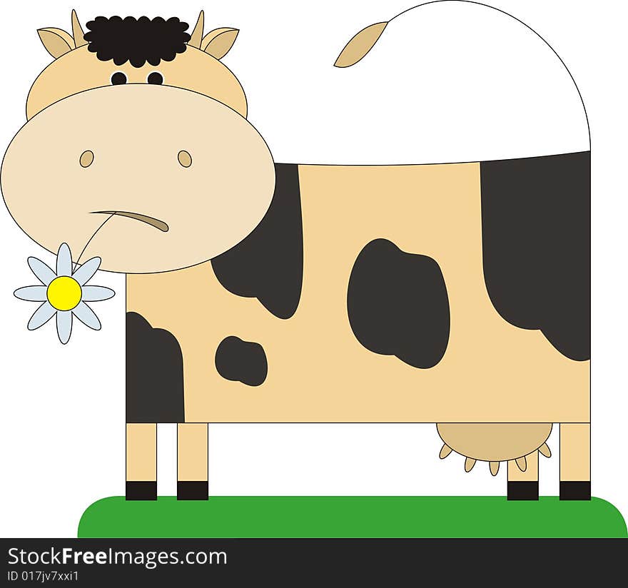 Cow and a flower 1