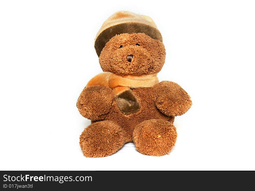 Teddy bear over white background. Teddy bear over white background