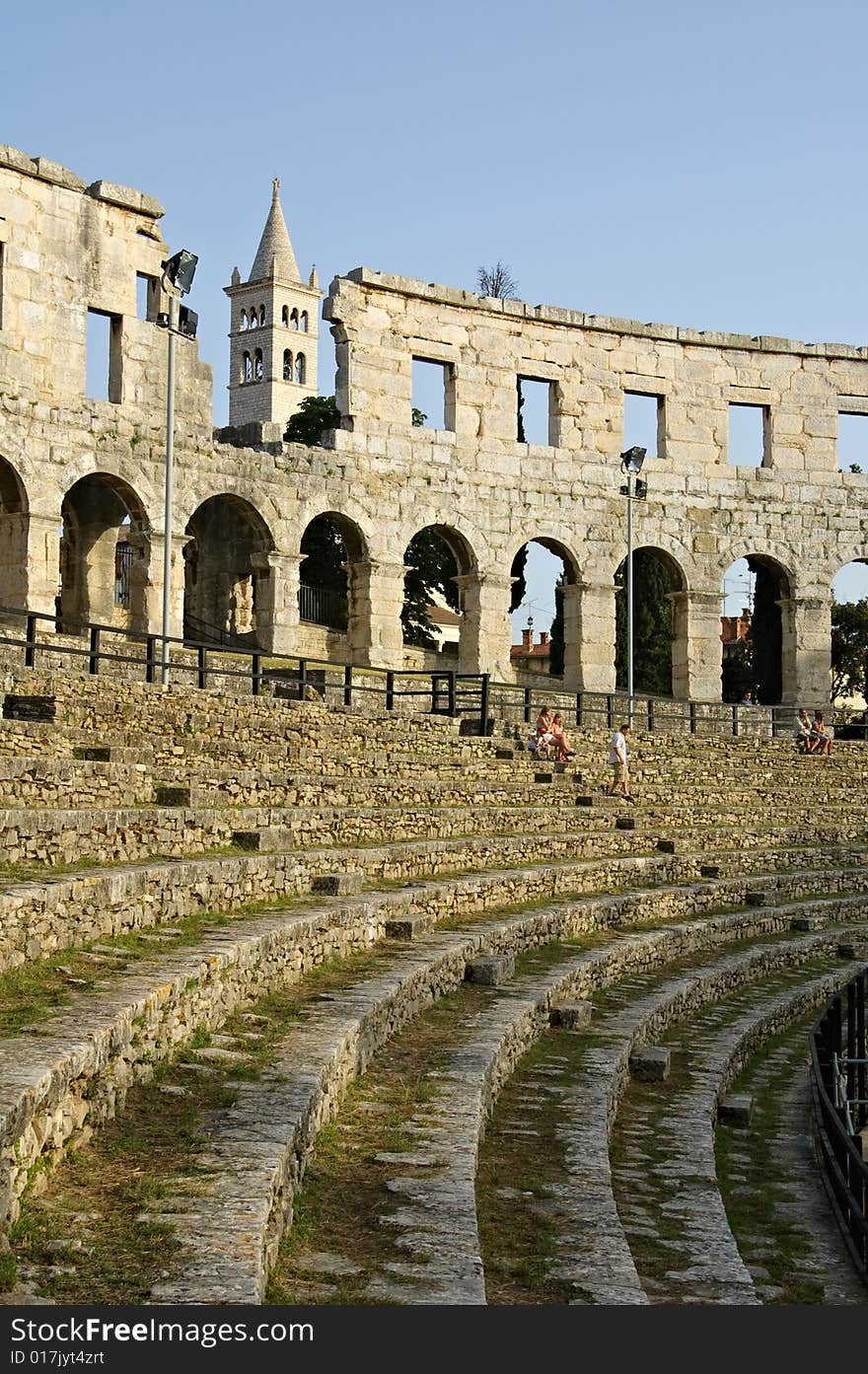 Fragment of ancient Roman amphitheater in Pula. Fragment of ancient Roman amphitheater in Pula