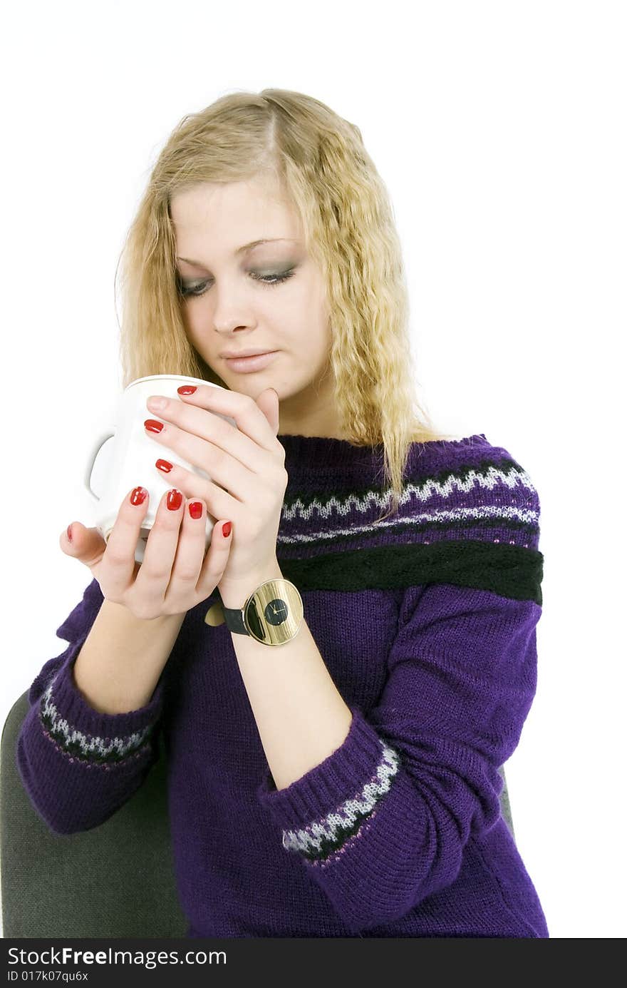 Drinking Girl Portrait