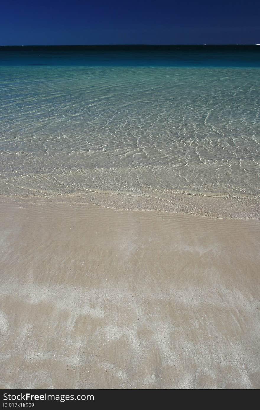 Clear blue sea of coral bay, Australia