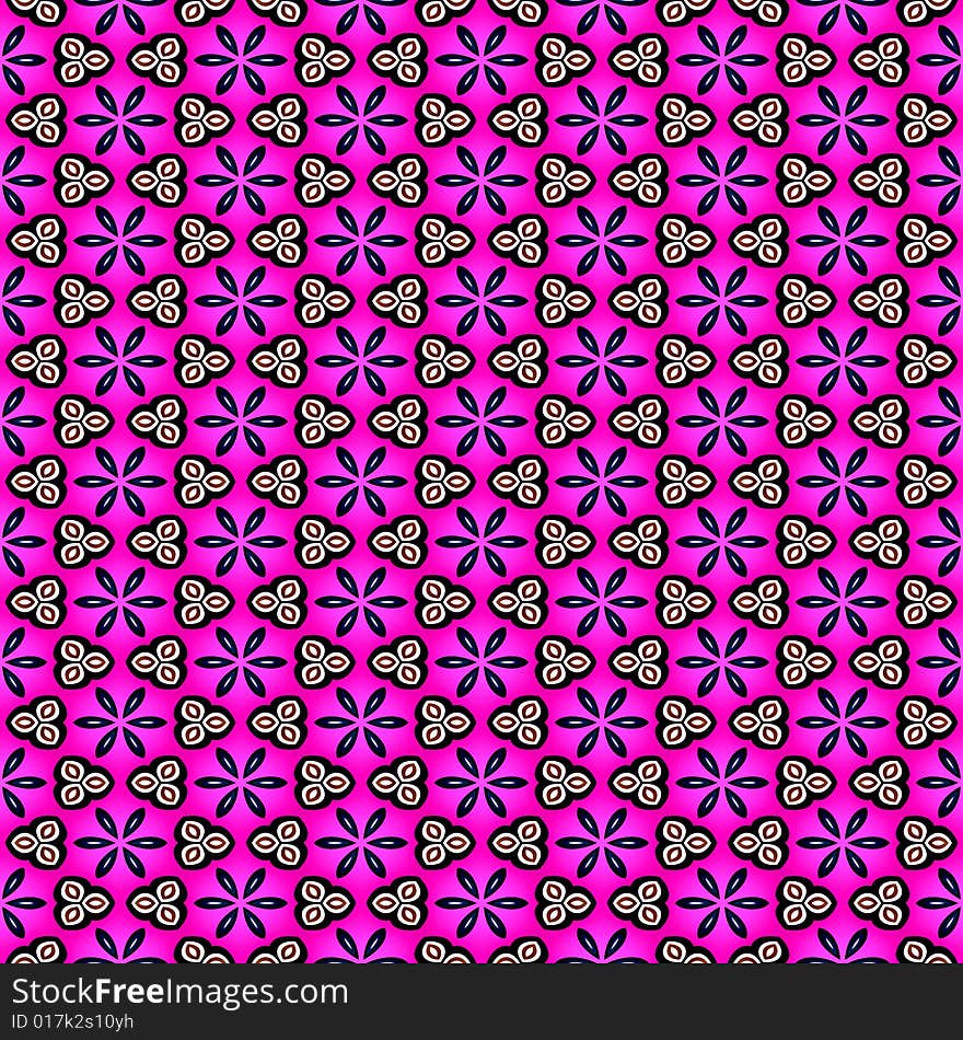 Pink pattern with grunge flower and celtic shapes. Pink pattern with grunge flower and celtic shapes