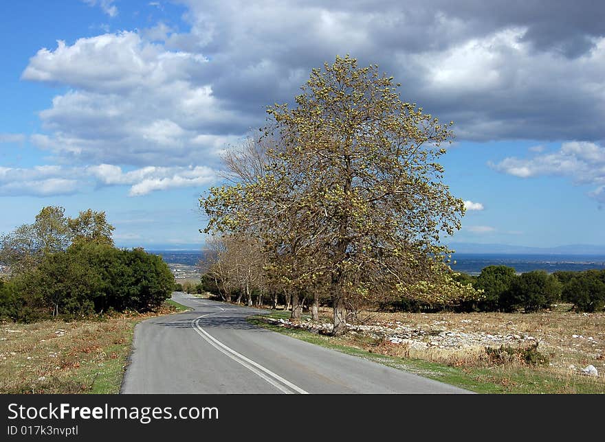 Greek landscape close to Olympus