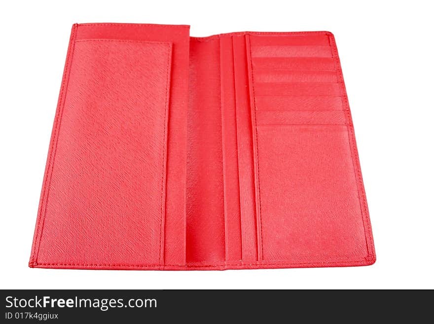 Red Empty Purse isolated from white background