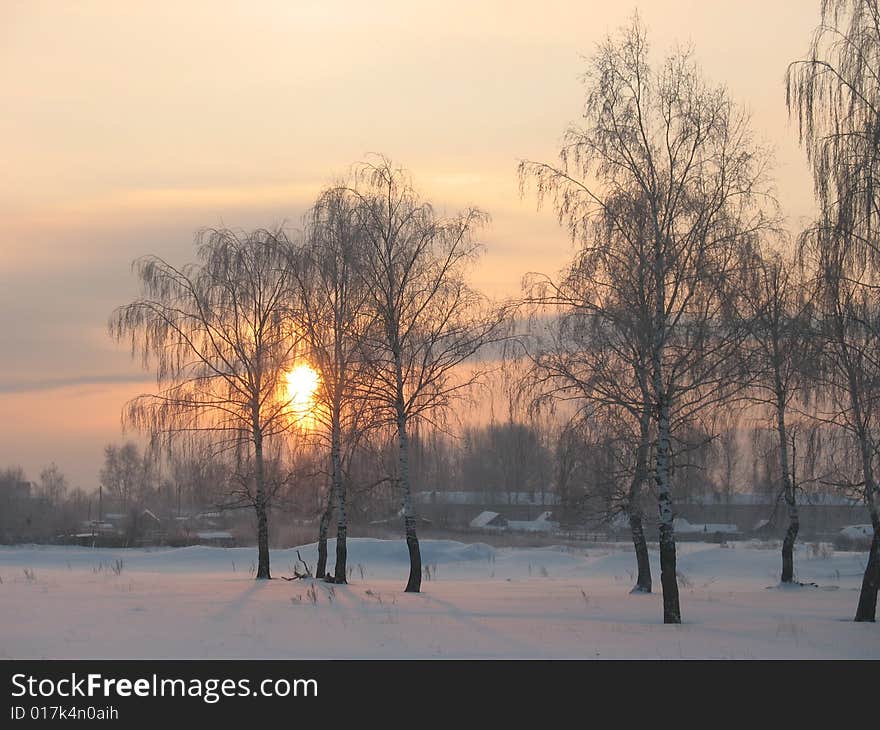 It is frosty morning in the Russia. It is frosty morning in the Russia.