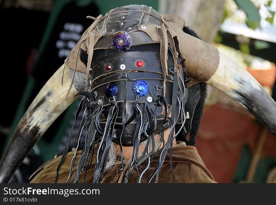 Great Horned Wizard Warrior at Renaissance Festival Faire