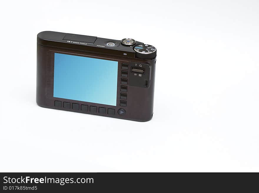 Digital camera isolated on white background