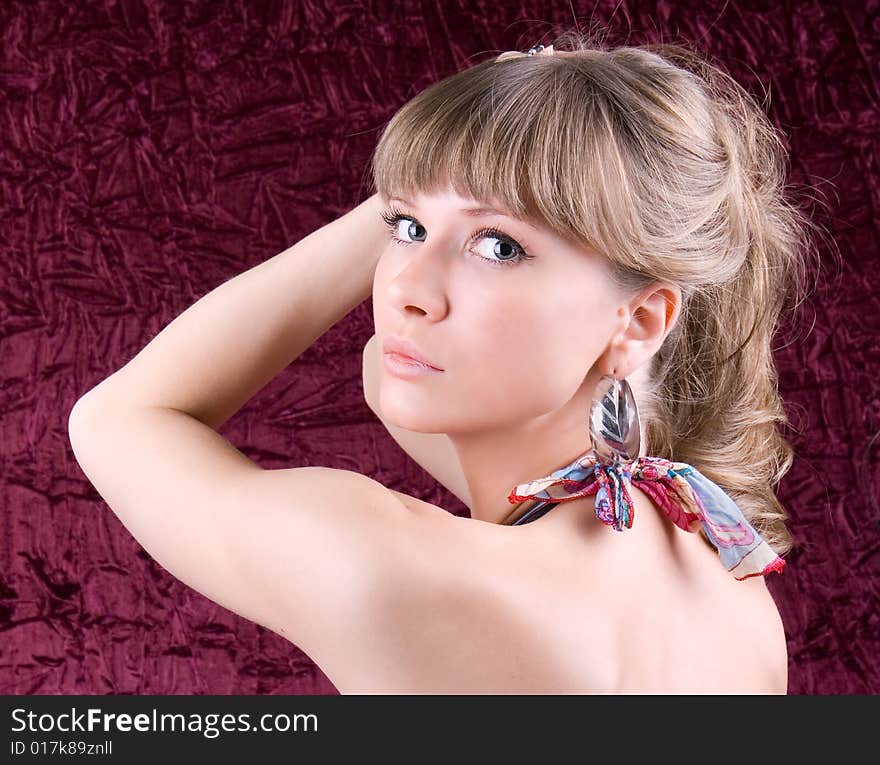 Fashion woman portrait with a hispanic looking