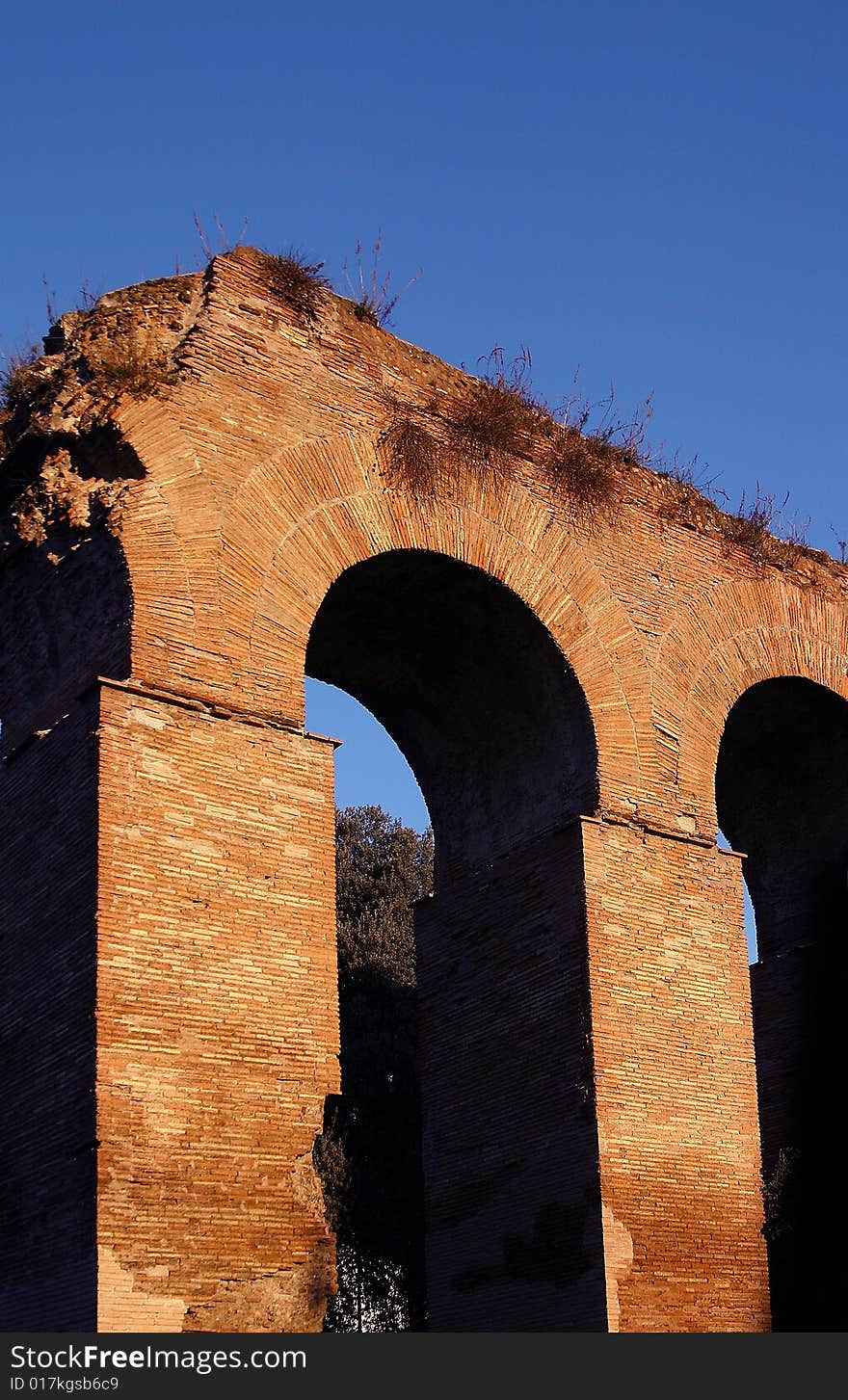 The remains of an Aqueduct in Rome