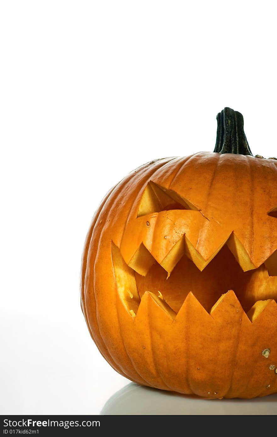 Orange Jack-O-Lantern Pumpkin. on a white background. Orange Jack-O-Lantern Pumpkin. on a white background