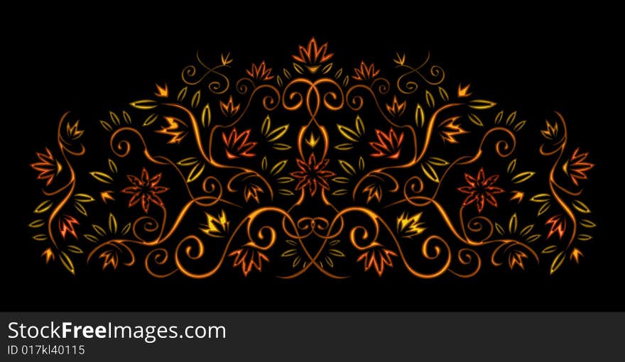 Decorative floral ornament