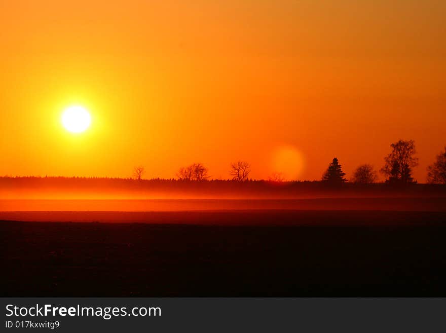 The Sunset. Vologda oblast, Russia. The Sunset. Vologda oblast, Russia.