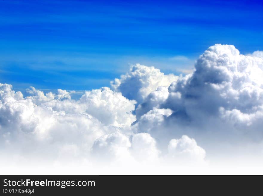 Clouds with blue sky background. Clouds with blue sky background