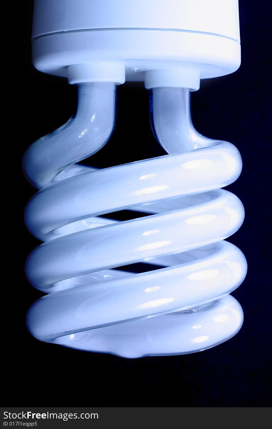 Compact fluorescent efficient power saving light bulb