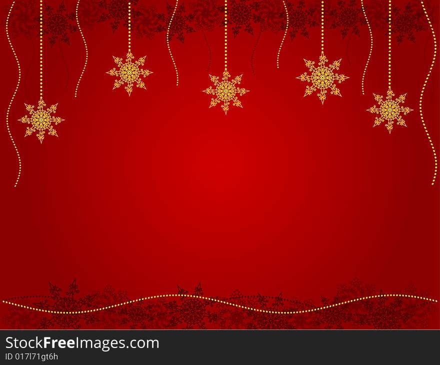 Christmas background. Red background with  frame from snowflakes. Christmas background. Red background with  frame from snowflakes.