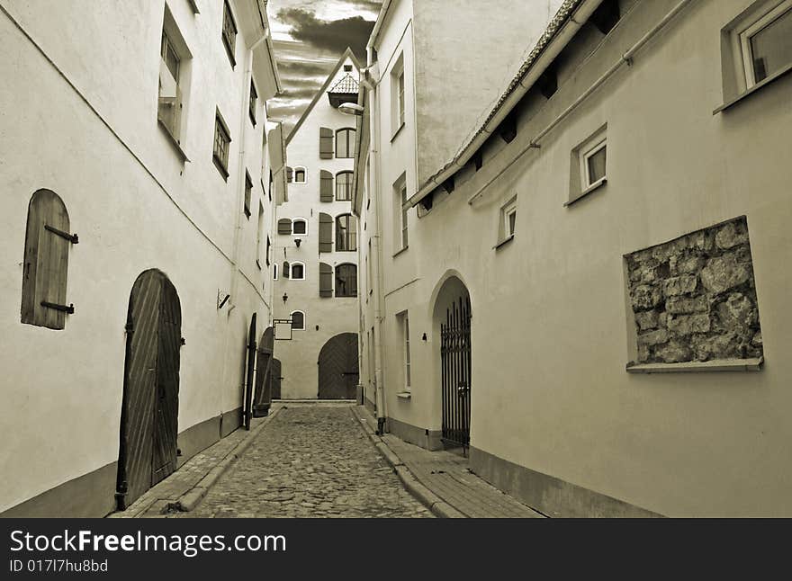 The picturesque view of old Riga. The picturesque view of old Riga.