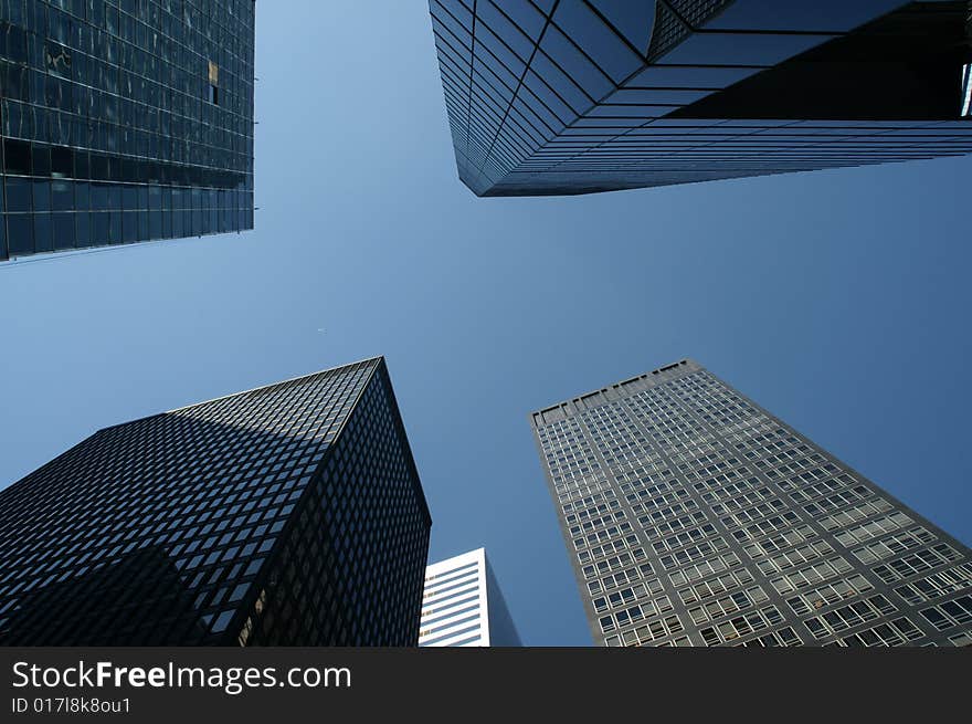 Manhattan skyscrapers in New York. Manhattan skyscrapers in New York