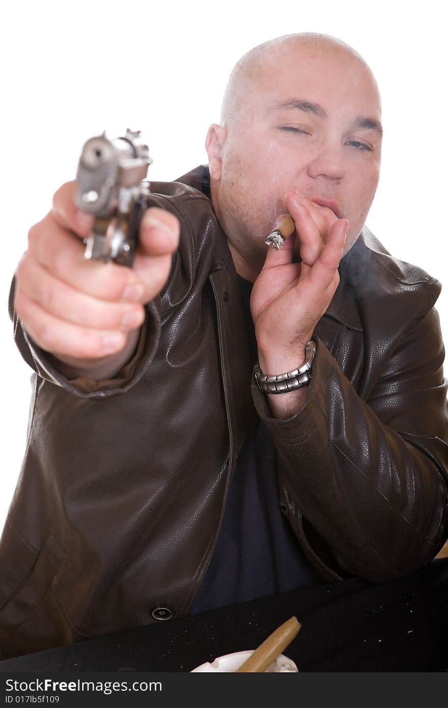 Man with gun