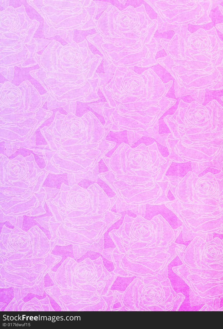 Beautiful paper roses background