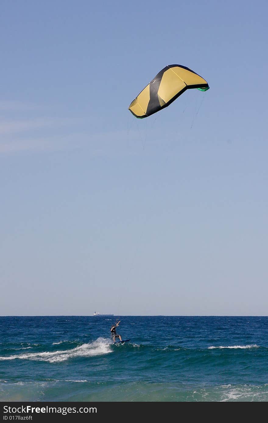 Kite Surfing At The Beach