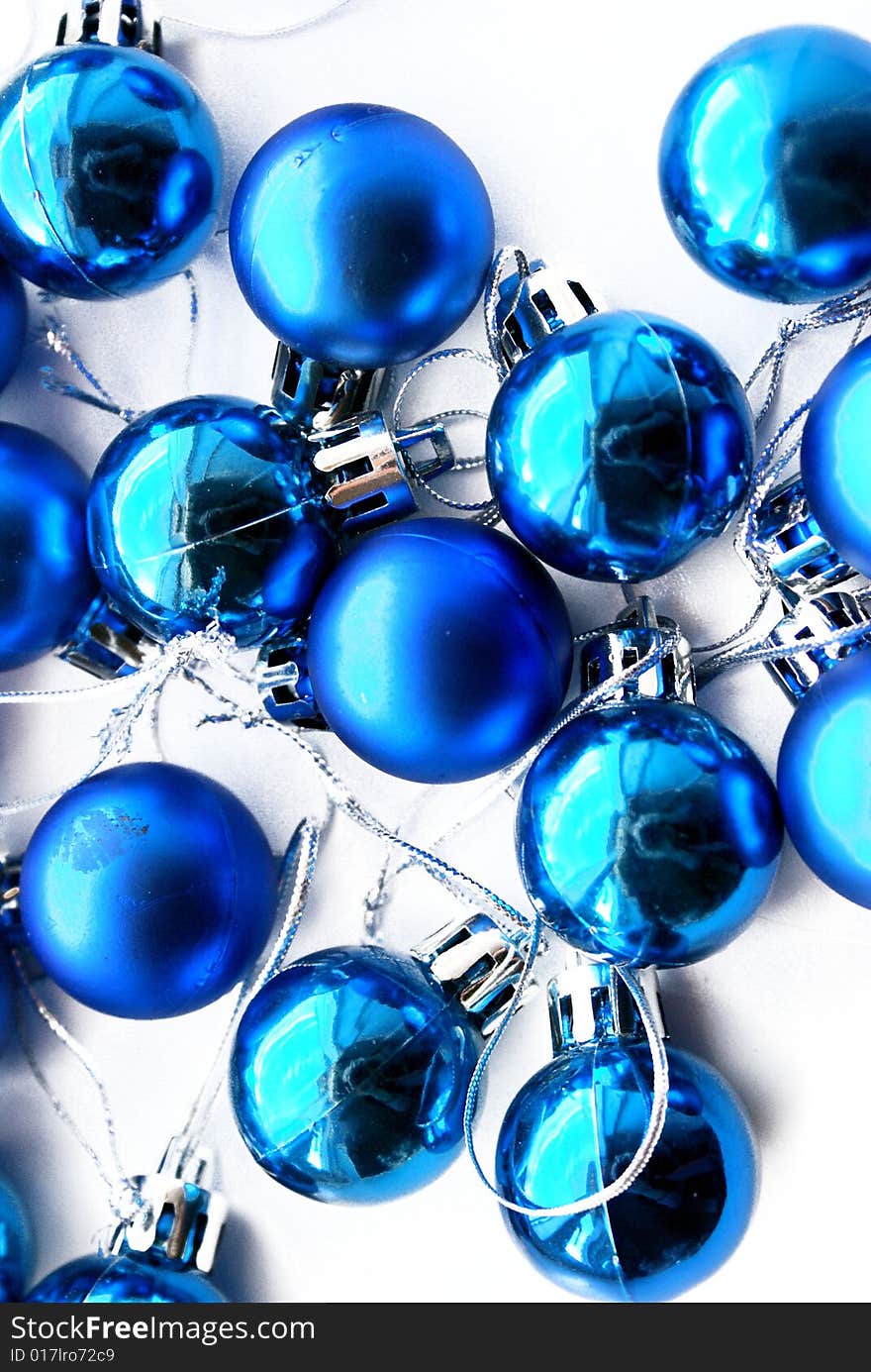 Blue Christmas Bulbs