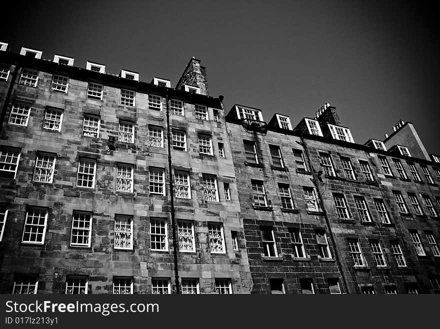 Building fronts in the historic centre of Edinburgh, Scotland. Building fronts in the historic centre of Edinburgh, Scotland.