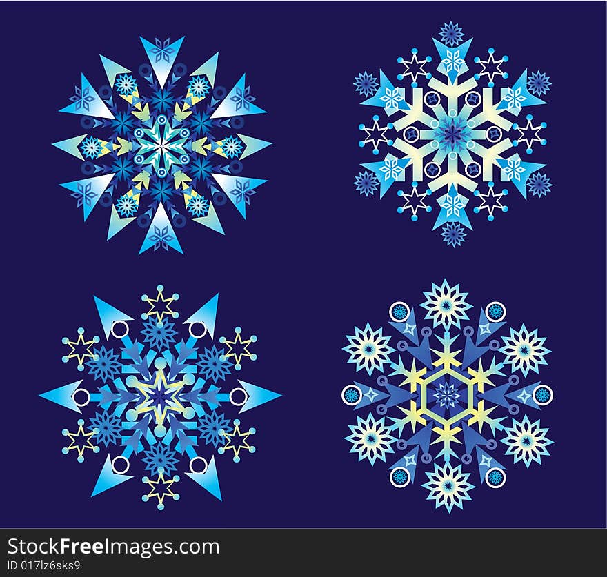 Vector Christmas snowflakes for design