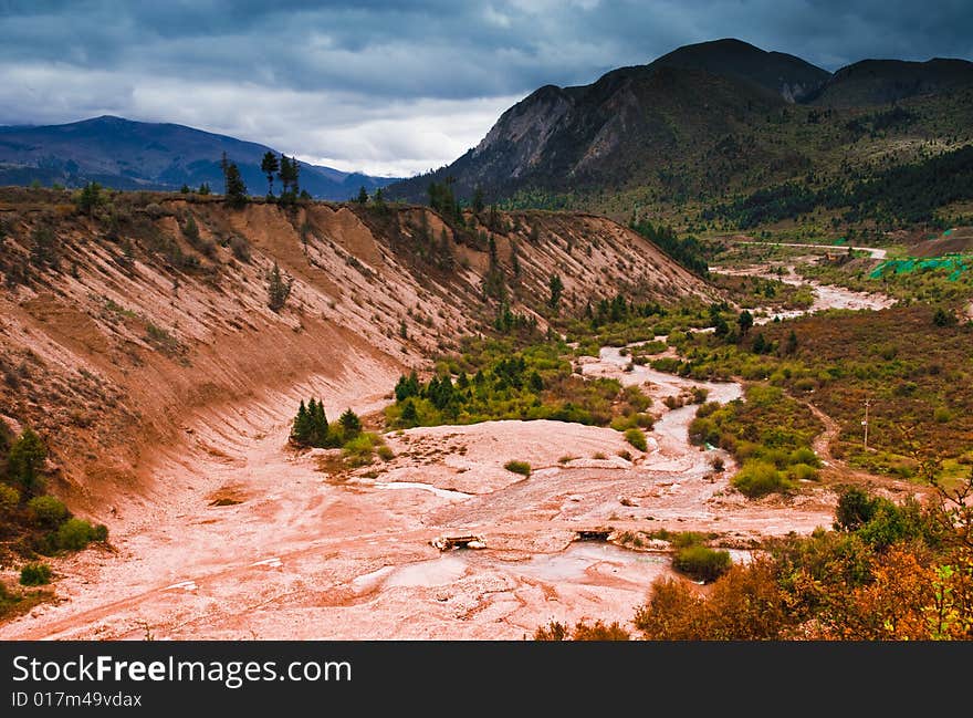 This is a picture of a beautiful red valley